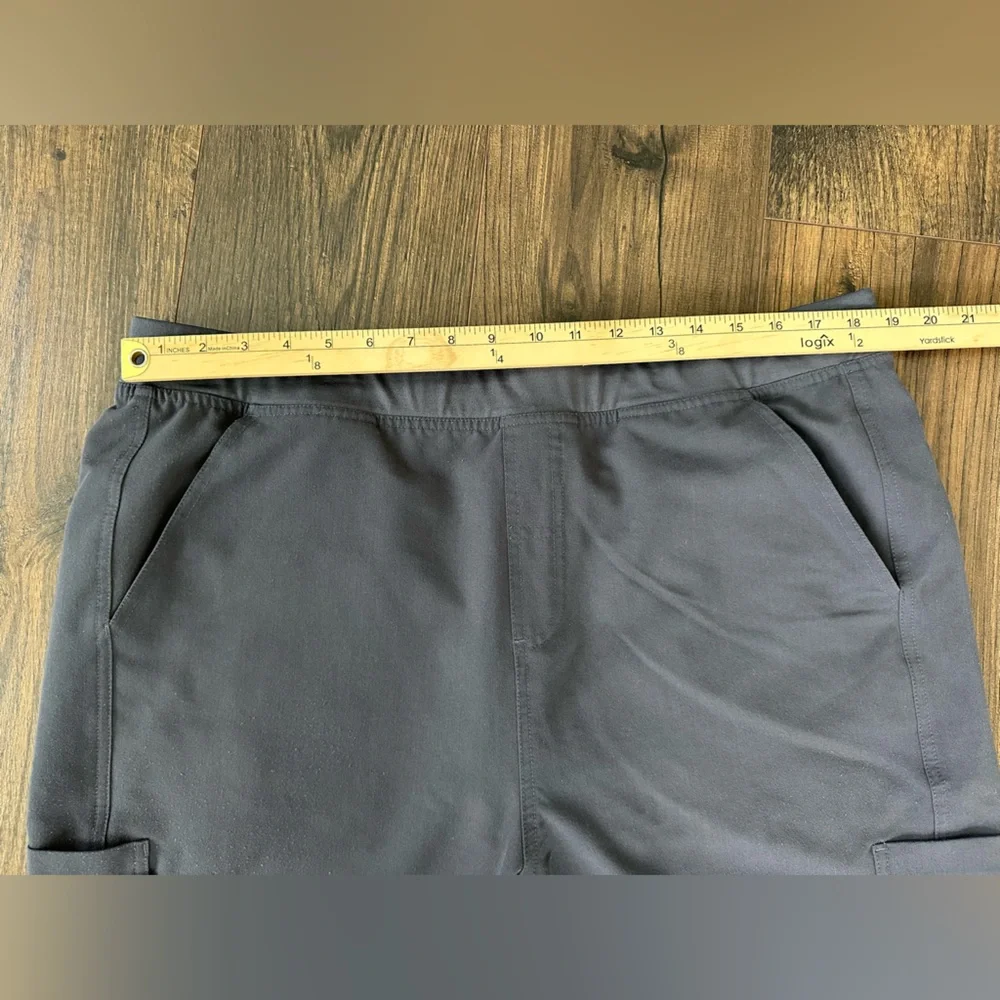 Figs Men’s Axim Cargo Scrub Pants Charcoal Blue Drawstring Size XXL